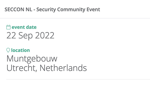 Call for Speakers: SECCON Conferentie op 22 september