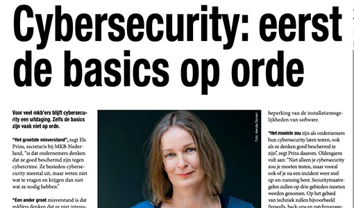 Cybersecurity: Eerst de basics op orde