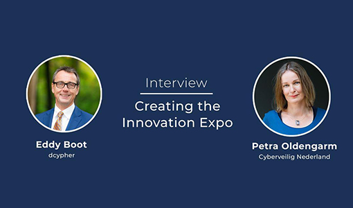 Petra Oldengarm in gesprek met Eddy Boot over Innovation Expo tijdens One Conference